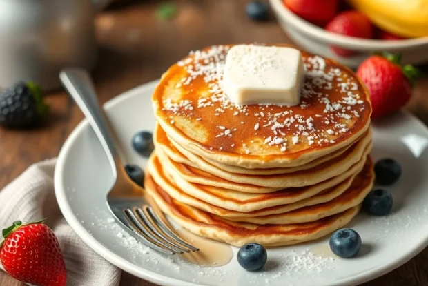 Maîtrisez l’art des pancakes épais et moelleux avec cette recette pancakes simple.