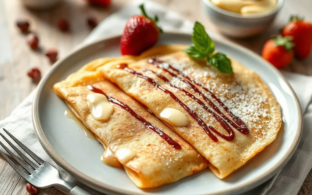 Crêpes recette → Crêpes Recette Facile pour un Petit Déjeuner Gourmand en 5 Étapes