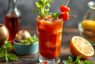 Préparez votre cocktail bloody mary → Cocktail Bloody Mary Épicé et Rafraîchissant en 5 étapes simples