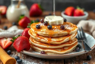 – recette pancakes → Préparez des pancakes épais et moelleux avec cette recette pancakes simple pour un petit-déjeuner parfait