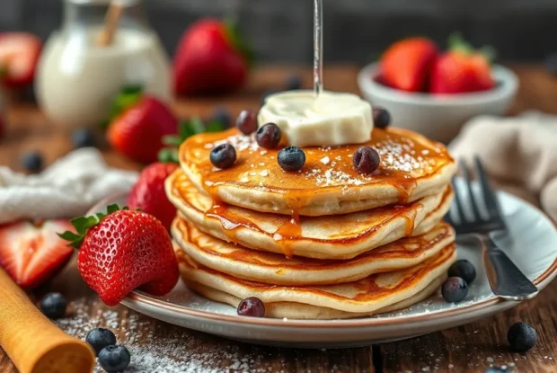 – recette pancakes → Préparez des pancakes épais et moelleux avec cette recette pancakes simple pour un petit-déjeuner parfait