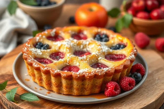 Préparez un clafoutis → Clafoutis Moelleux aux Fruits de Saison en 5 étapes