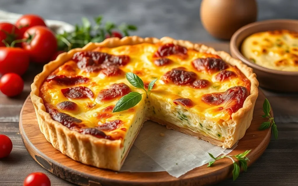 Préparez la quiche lorraine → Quiche Lorraine Traditionnelle au Goût Authentique